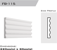 43483310115 | Flatband Lined 220x30x2400mm