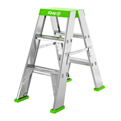 9341229101415 | iQuip Double Sided Ladder 3 Step 900mm 170KG Rated